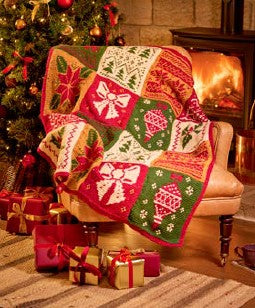 PRE ORDER - West Yorkshire Spinners Baubles and Bows Crochet Blanket Christmas 2025 CAL kit ColourLab