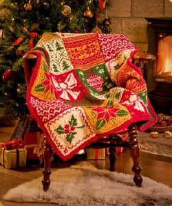 PRE ORDER - West Yorkshire Spinners Baubles and Bows Knitted Blanket Christmas 2025 KAL kit ColourLab