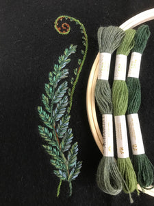 Hand Embroidered 'Fern' Motif - Saturday 4th and 11th May