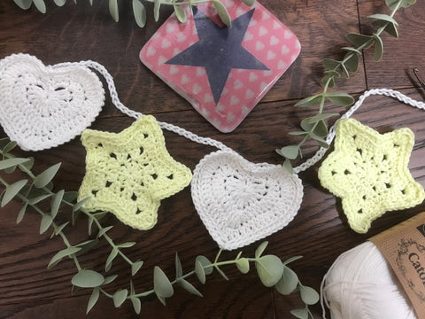 Crochet Star and Heart Garland - Saturday 12th October